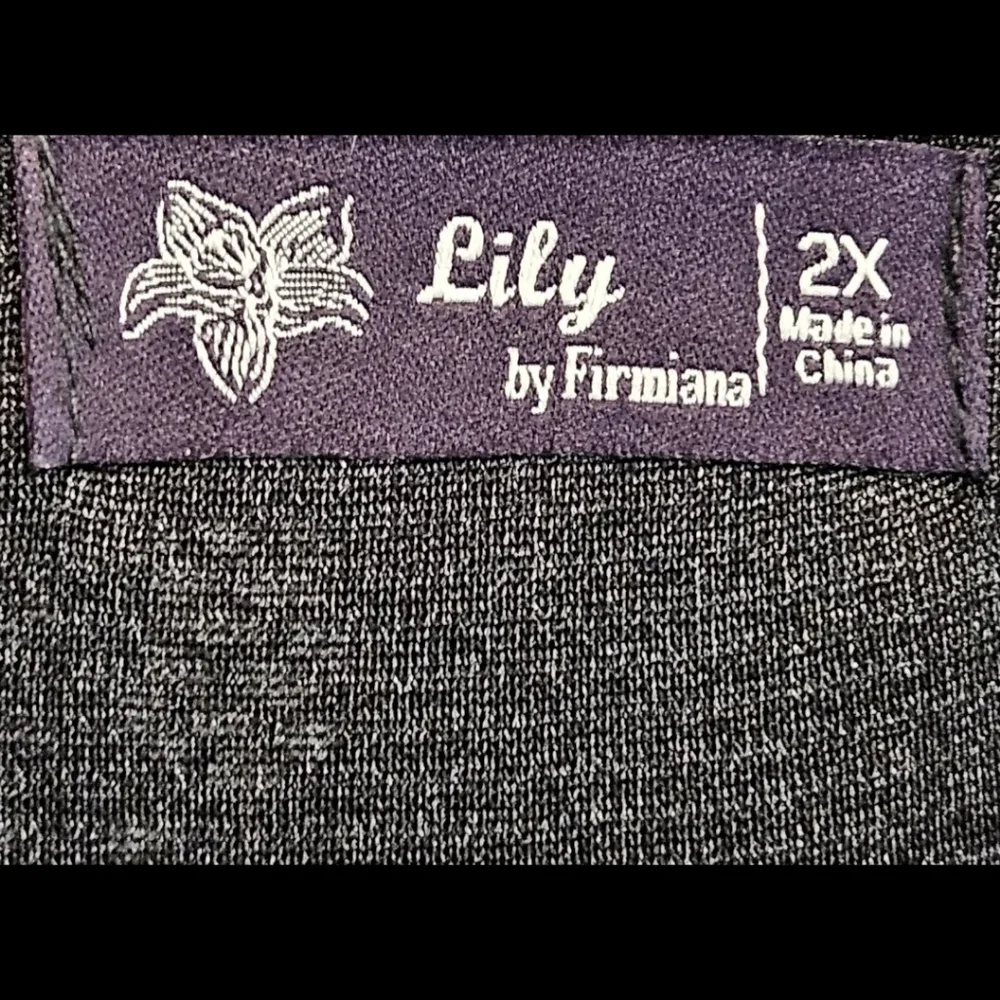 Lily by Firmiana 2X Black Lace Sharkbite Dress Rosette Neckline - Picture 9 of 13